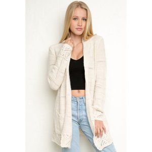 Brandy Melville Cream Agnete Knit Cardigan
